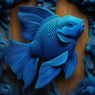3D модель Голубая рыба оранда (STL)